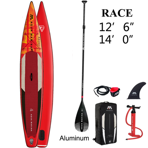 RACE Double Duck Stand-Up Inflatable Racing Competition & All Around Paddle Board - Ocean Sports Gear