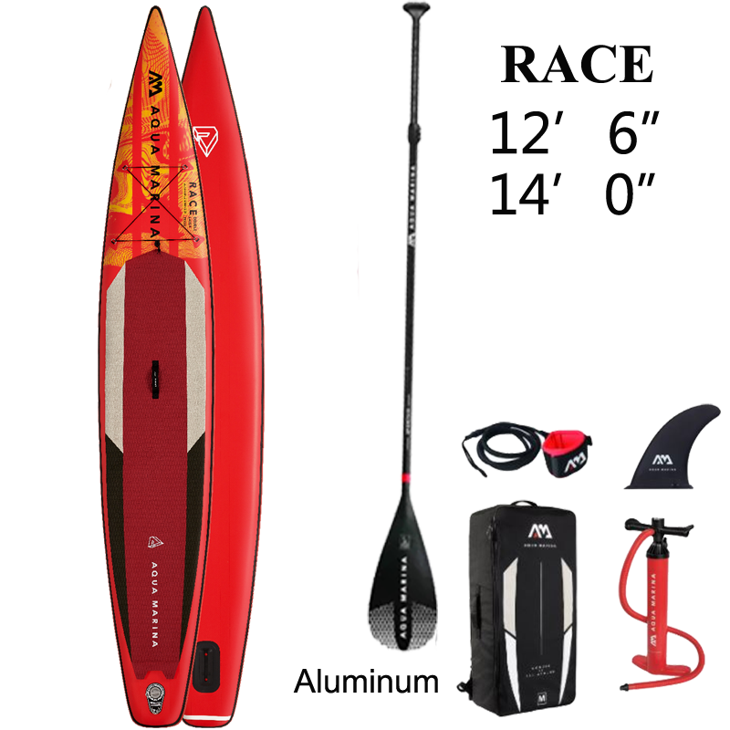 RACE Double Duck Stand-Up Inflatable Racing Competition & All Around Paddle Board - Ocean Sports Gear